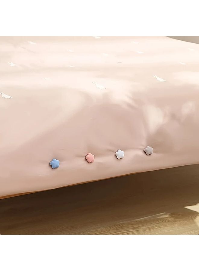 8Pcs Pink Quilt Fixer Pins Anti Slip Duvet Cover Clips Comforter Fasteners - Image 5